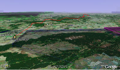 Screenschot GoogleEarth mit Lufträumen, klick für grösseres Bild